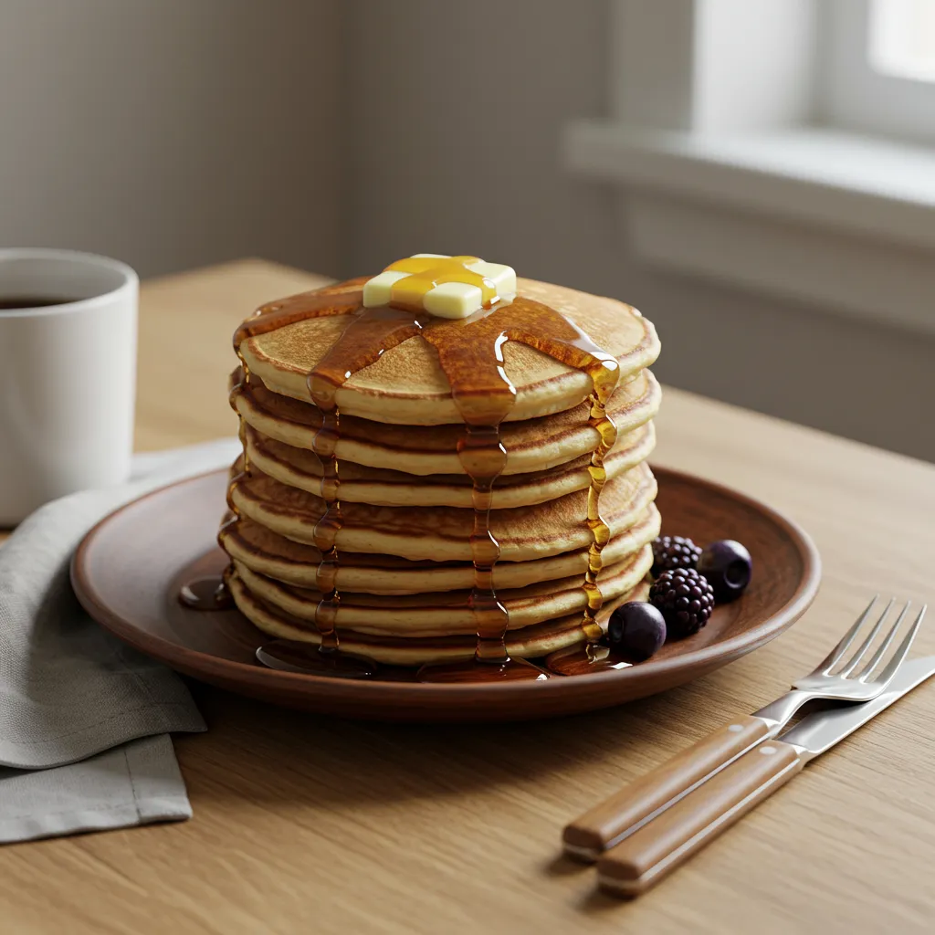 fluffiga amerikanska pannkakor