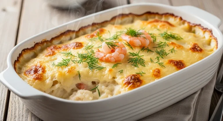 fiskgratäng med räkor